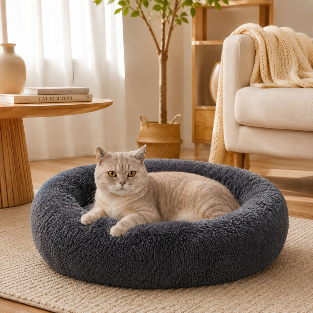 Panier pour Chat Rond Moelleux | Coussin Nid Cocooning — La Lune