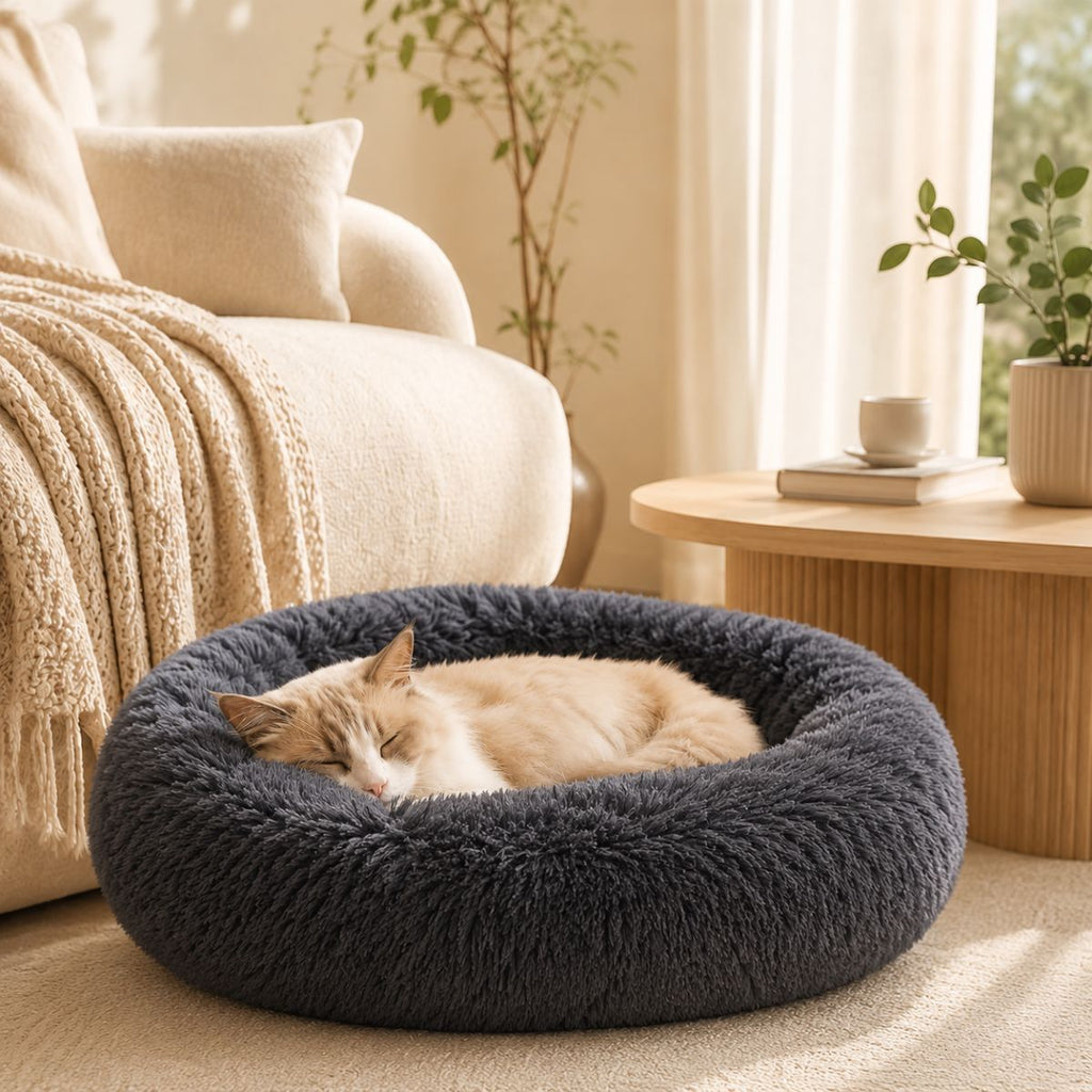 Panier pour Chat Rond Moelleux | Coussin Nid Cocooning — La Lune
