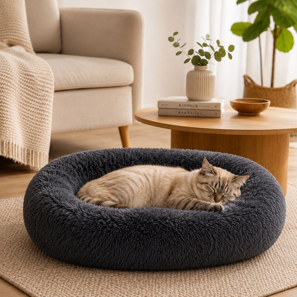 Panier pour Chat Rond Moelleux | Coussin Nid Cocooning — La Lune