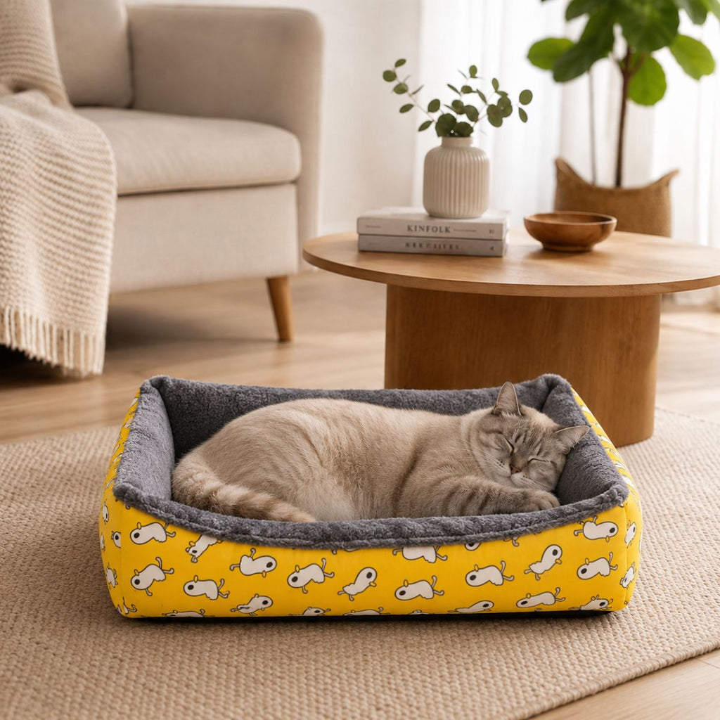 Panier pour Chat à Motifs | Coussin Nid Douillet Toutes Saisons — Le Récit
