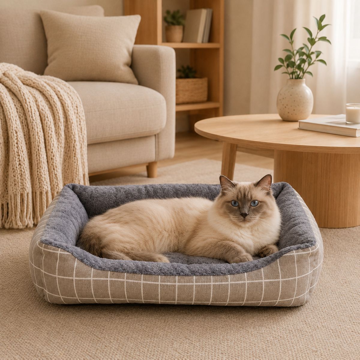 Panier pour Chat à Motifs | Coussin Nid Douillet Toutes Saisons — Le Récit