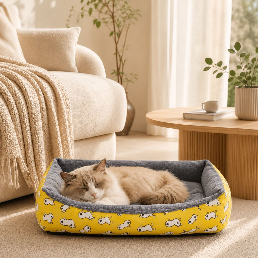 Panier pour Chat à Motifs | Coussin Nid Douillet Toutes Saisons — Le Récit