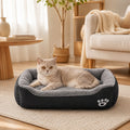 Panier pour Chat Bicolore à Rebords | Coussin Nid Toutes Saisons — Le Divan