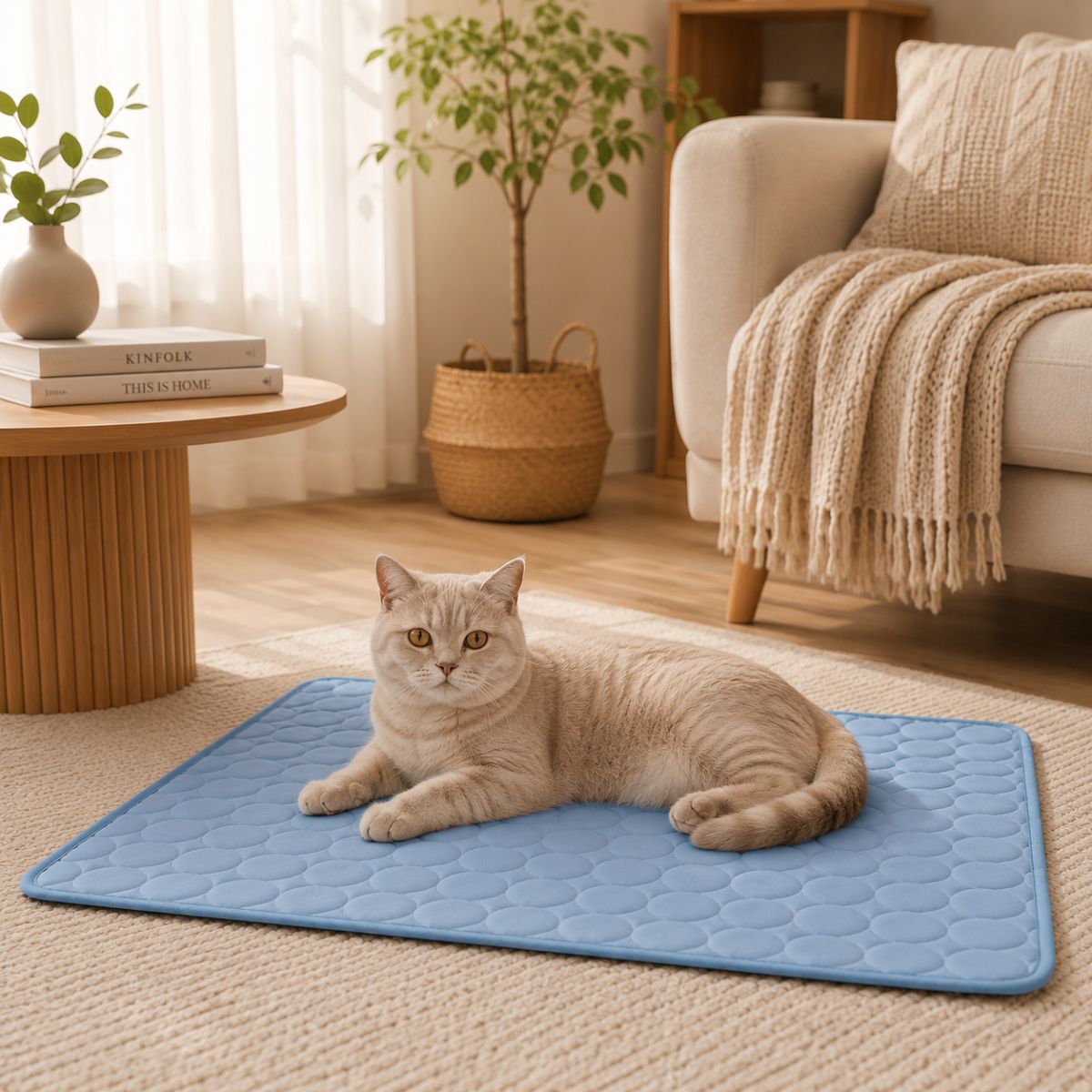 Tapis Rafraîchissant pour Chat | Coussin Couchage Été Effet Frais — La Brise