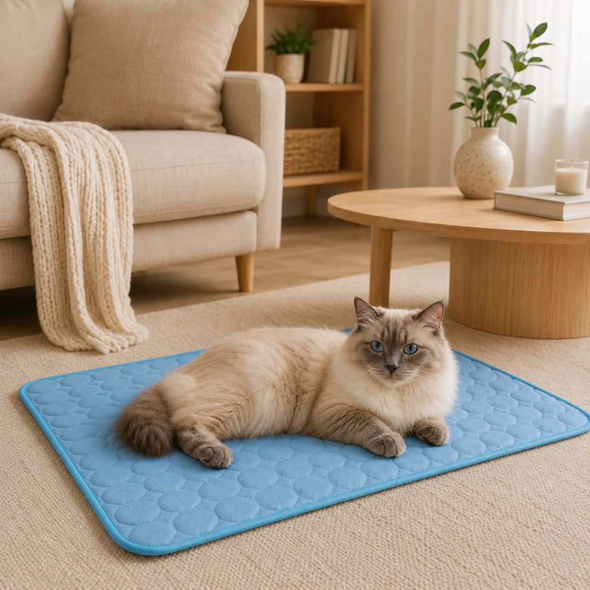 Tapis Rafraîchissant pour Chat | Coussin Couchage Été Effet Frais — La Brise
