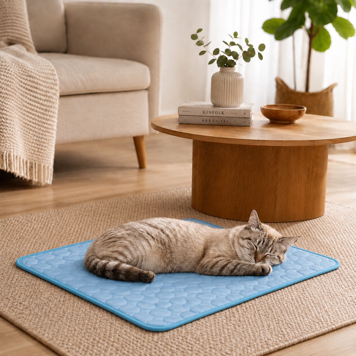 Tapis Rafraîchissant pour Chat | Coussin Couchage Été Effet Frais — La Brise