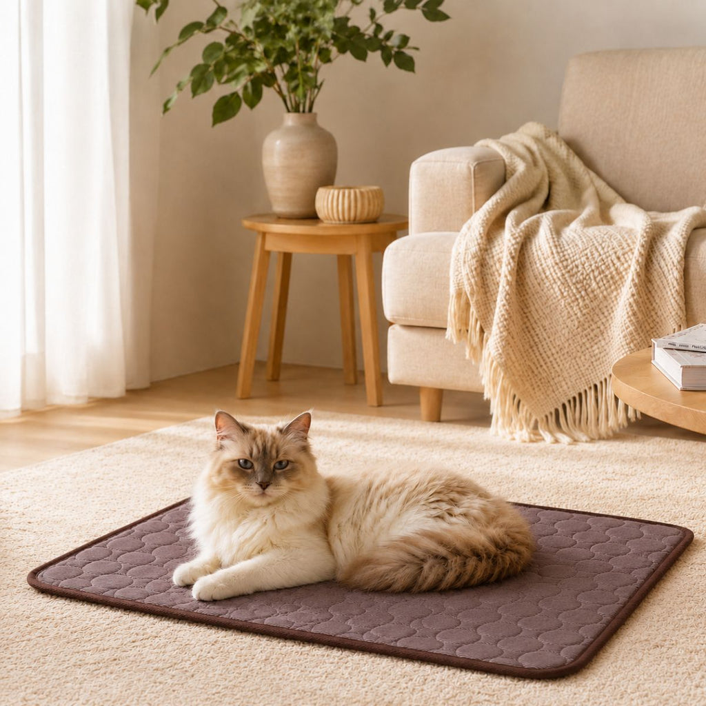 Tapis Rafraîchissant pour Chat | Coussin Couchage Été Effet Frais — La Brise