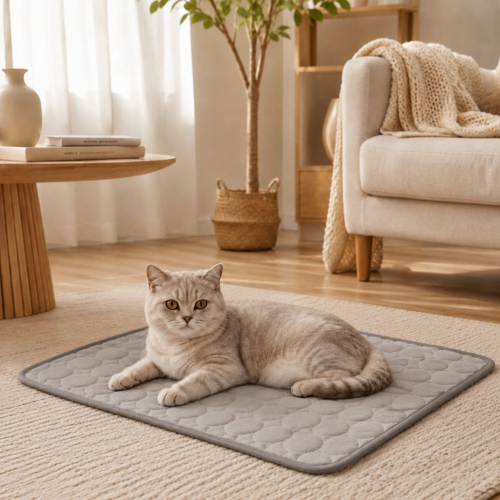 Tapis Rafraîchissant pour Chat | Coussin Couchage Été Effet Frais — La Brise