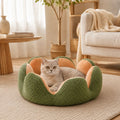 Panier pour Chat Rond Forme Fleur | Coussin Nid Cocooning Design — La Corolle