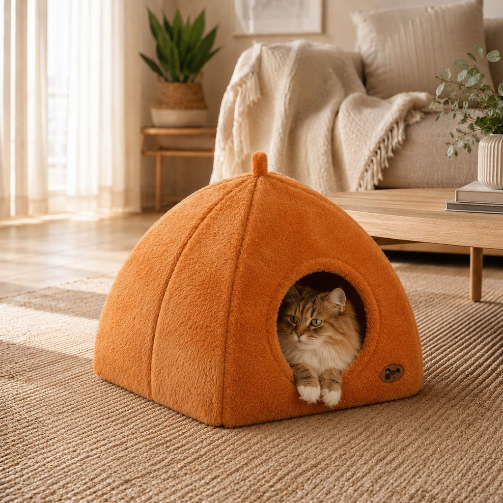 Niche pour Chat Dôme Bouclette | Nid Cocon Minimaliste Intérieur — La Bulle