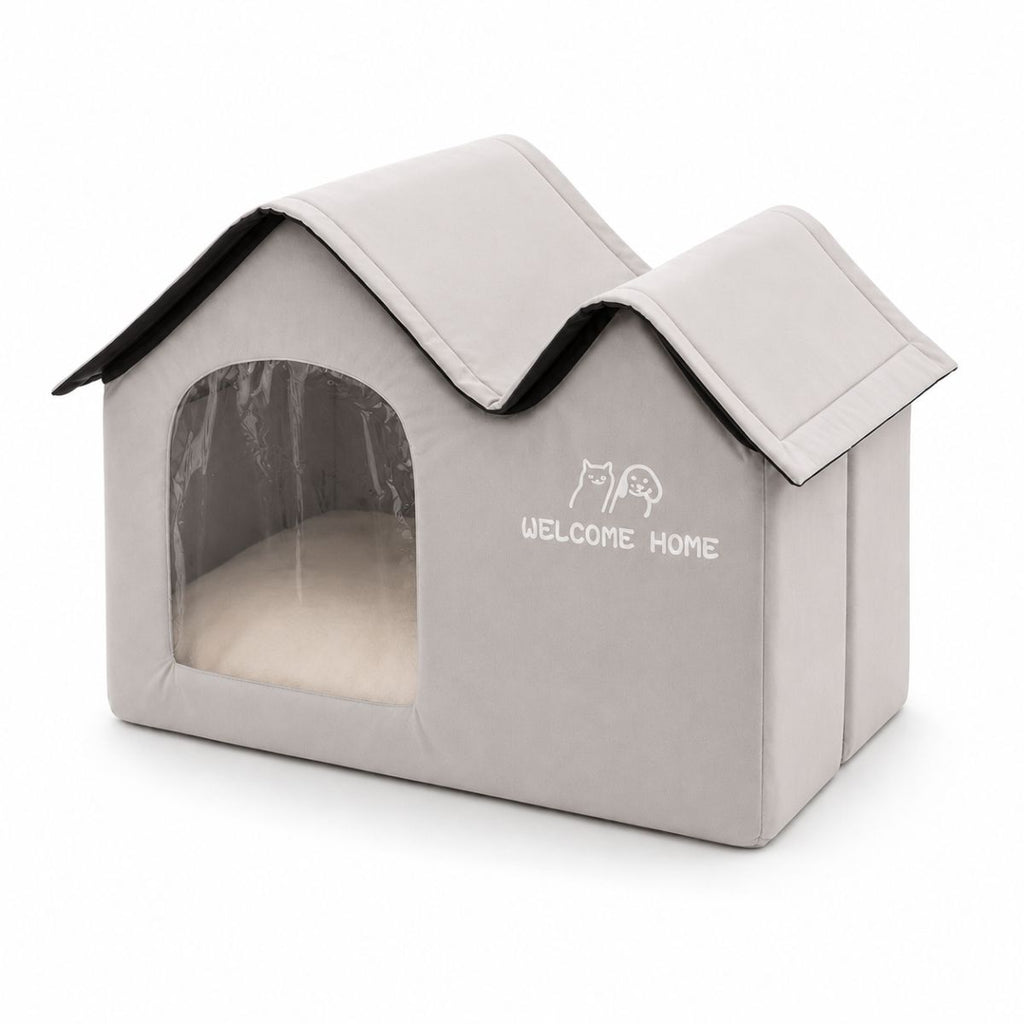 Niche Rafraîchissante pour Chat | Refuge Été Effet Frais Forme Maison — Le Chalet