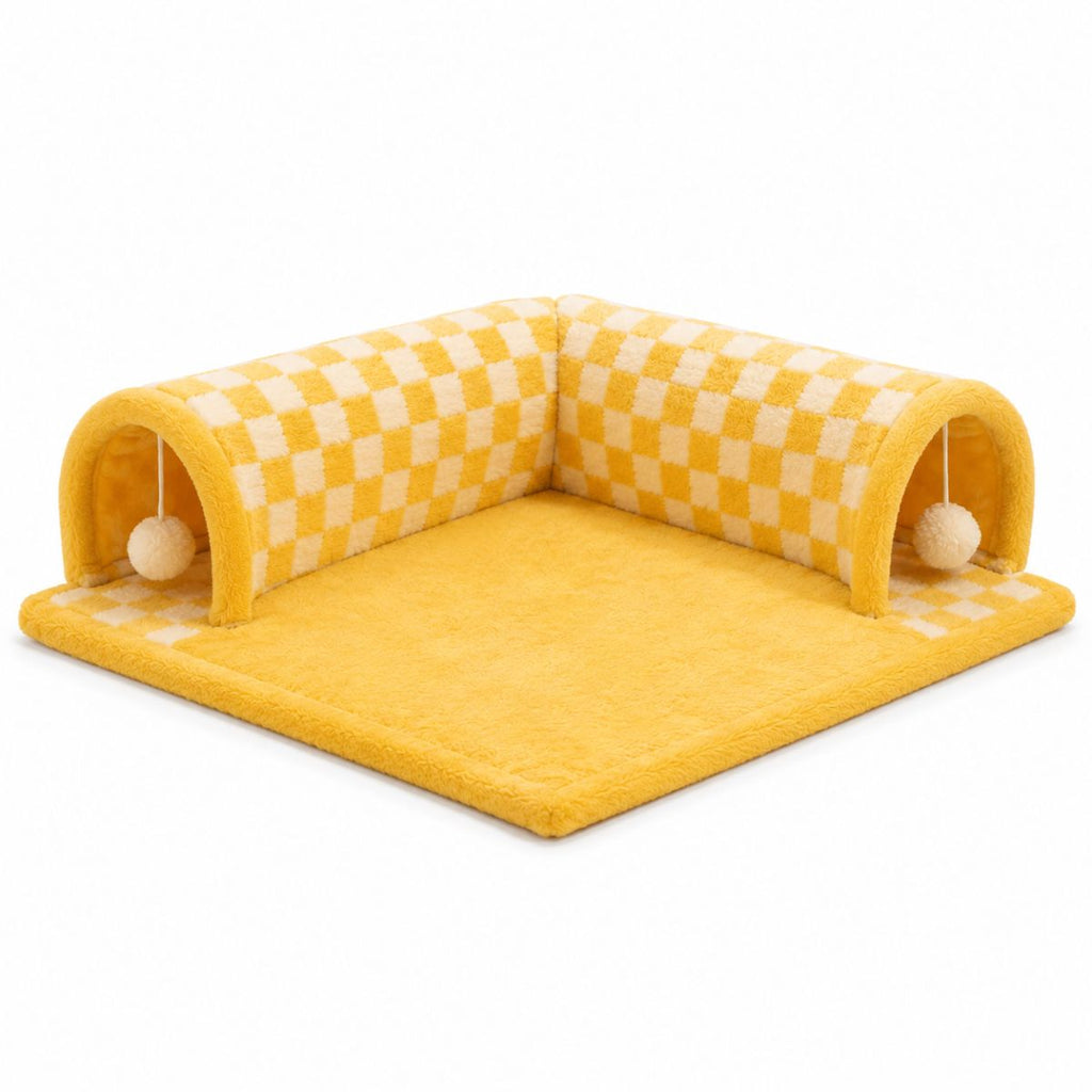 Nid pour Chat avec Tunnels & Tapis Intégré | Espace de Jeu et Repos — Le Dédale