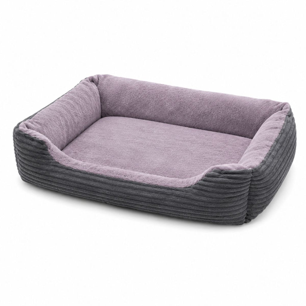 Panier pour Chat Velours Côtelé à Rebords | Coussin Nid Cocooning — Le Velours