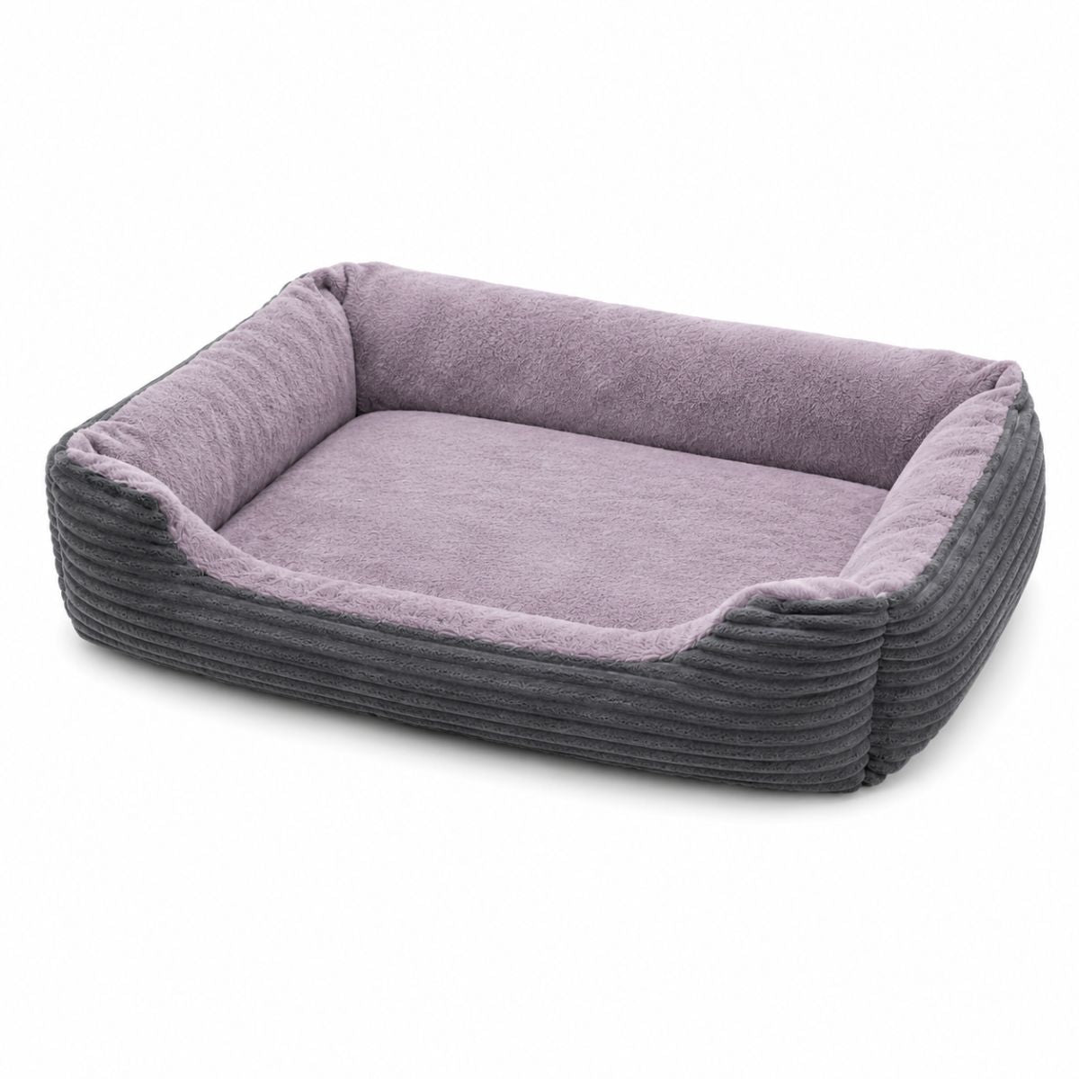 Panier pour Chat Velours Côtelé à Rebords | Coussin Nid Cocooning — Le Velours