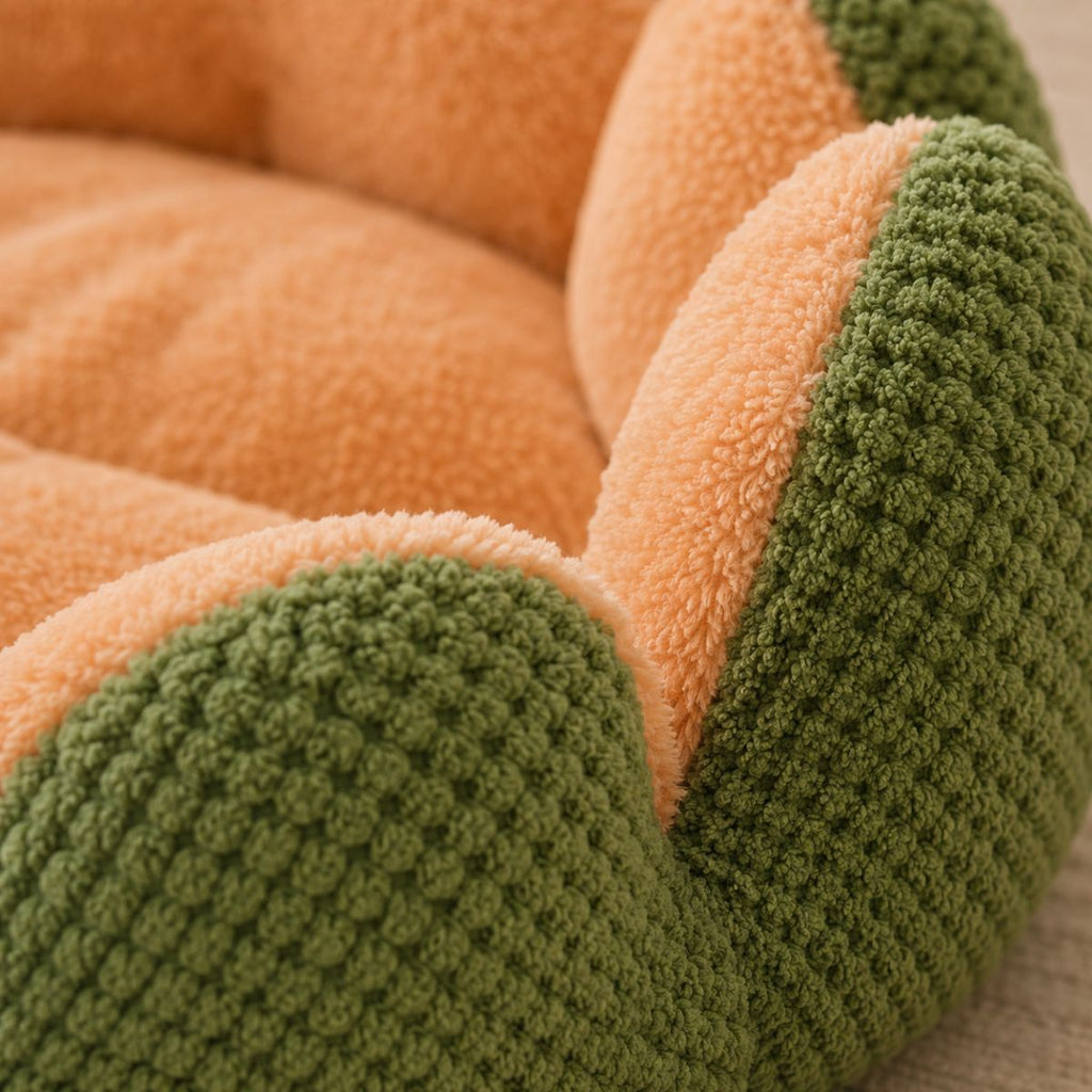 Panier pour Chat Rond Forme Fleur | Coussin Nid Cocooning Design — La Corolle